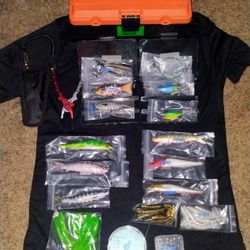 Brand-new Tackle Box With Brand New Fishing Supplies 