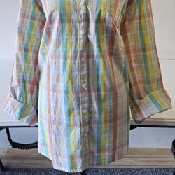 Shirt sixe 3xl  multicolor red pastel plaid