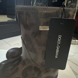 New Dolce&Cabbana Kids Rain Boots Authentic 100%  Leopard print 