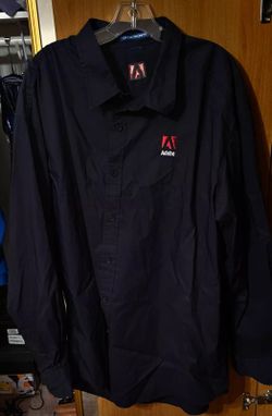 Adobe Black Long Sleeve Dress Shirt XXL
