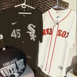 White Sox Jordan Jersey 45 / Red Sox Jersey Brand New With Tags ( M / L ) / White Sox Snapback Cap