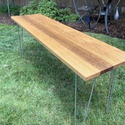 Handmade Oak Console Table, Sofa Table, Entryway Table 
