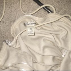 Versona Ivory Velvet Strappy Maxi Dress V-Neck Sleeveless Size S