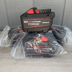 Milwaukee M18 18V Lithium-Ion REDLITHIUM FORGE HD 12.0 Ah Battery Pack ($165 Each)