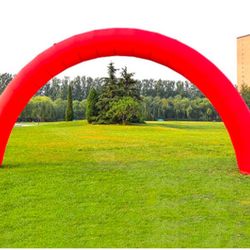 INTBUYING Inflatable Red Arch Inflatable Archway Strengthen PU Oxford Coated 19.6x9.8 Ft