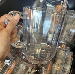 Mifoci 24 Pack 48oz Acrylic Pitcher with Spout Clear Water Carafe Bulk Fridge Jug Juice Containers with Handle for Iced Tea, Sangria, Lemonade, Juice,