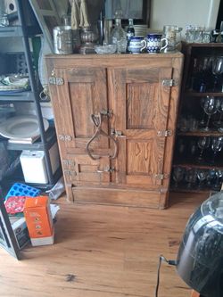 Antique Ice Box Refigerator