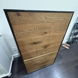 Crate And Barrel Tall Chest 5 Drawer