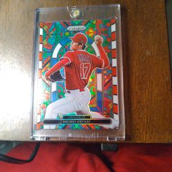 The "GOAT" Shohei Ohtani  2022 Prizm Stained Glass RED WHITE BLUE