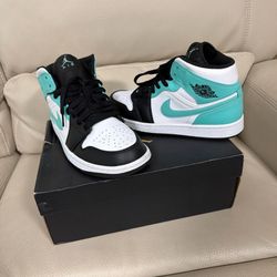 Air Jordan 1 Mid Tropical Twist Island Green 554724-132 Mens Size 8