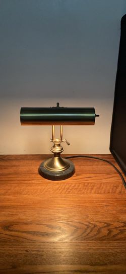 Brass Banker's Desk Lamp