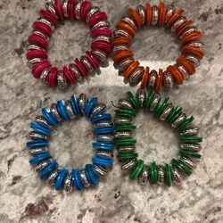 Lot Of 4 Elastic Stretch Bracelets