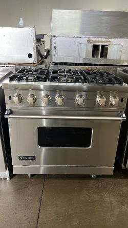 VIKING 36”WIDE ALL GAS RANGE STOVE STAINLESS STEEL