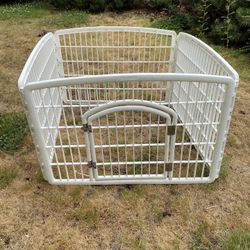 4 Panel Plastic Exercise Pen with Door, 35.1" L X 35.1" W X 24" H 