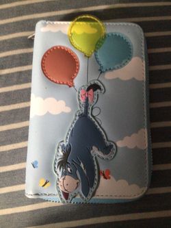 Disney Loungefly Eeyore Zip Closure Wallet