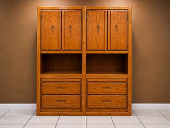 Wood cabinets