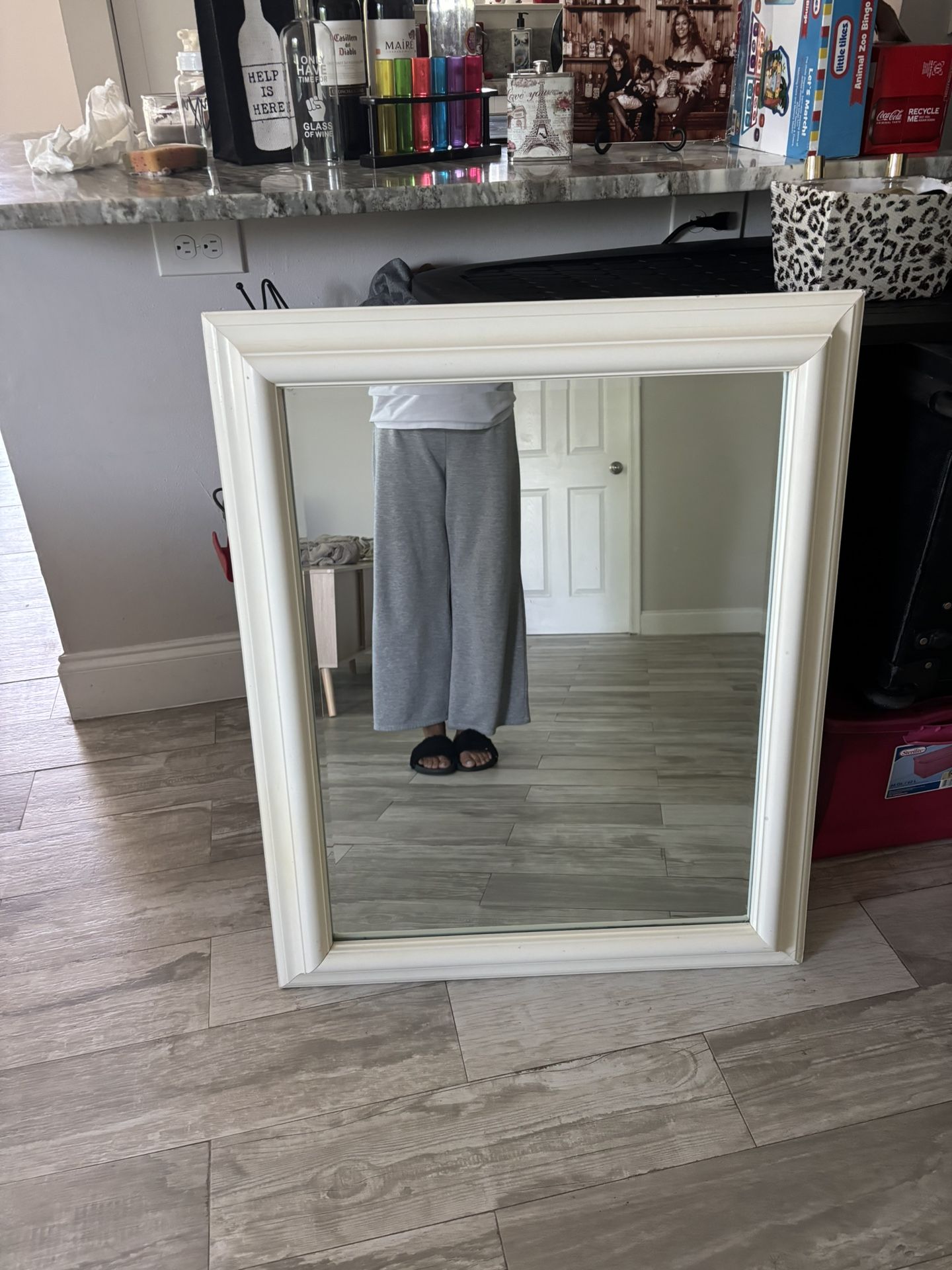 Wooden White Vanity/mirror