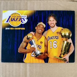 2010 NBA Champions Los Angeles Lakers Thank You Card for Season Ticket Holders