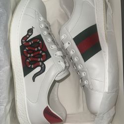 Gucci Snake Ace Embroidered Shoes