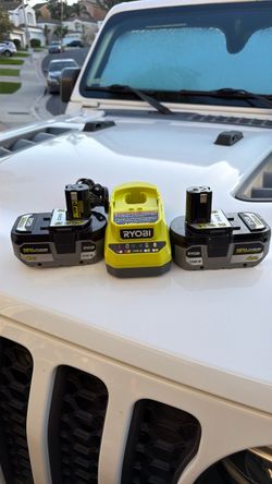 2. 4 ah Ryoby battery’s and charger