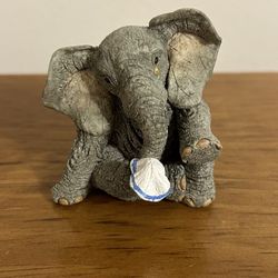 Wilbur Tuskers Lonley For You Crying Elephant Handpainted Figurine Rare Vintage