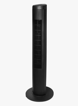 Omnibreeze Black Tower Fan with Round Base
