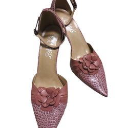 Franco Sarto Women Size 8M Pink High Heels 3.5” Ankle Strap