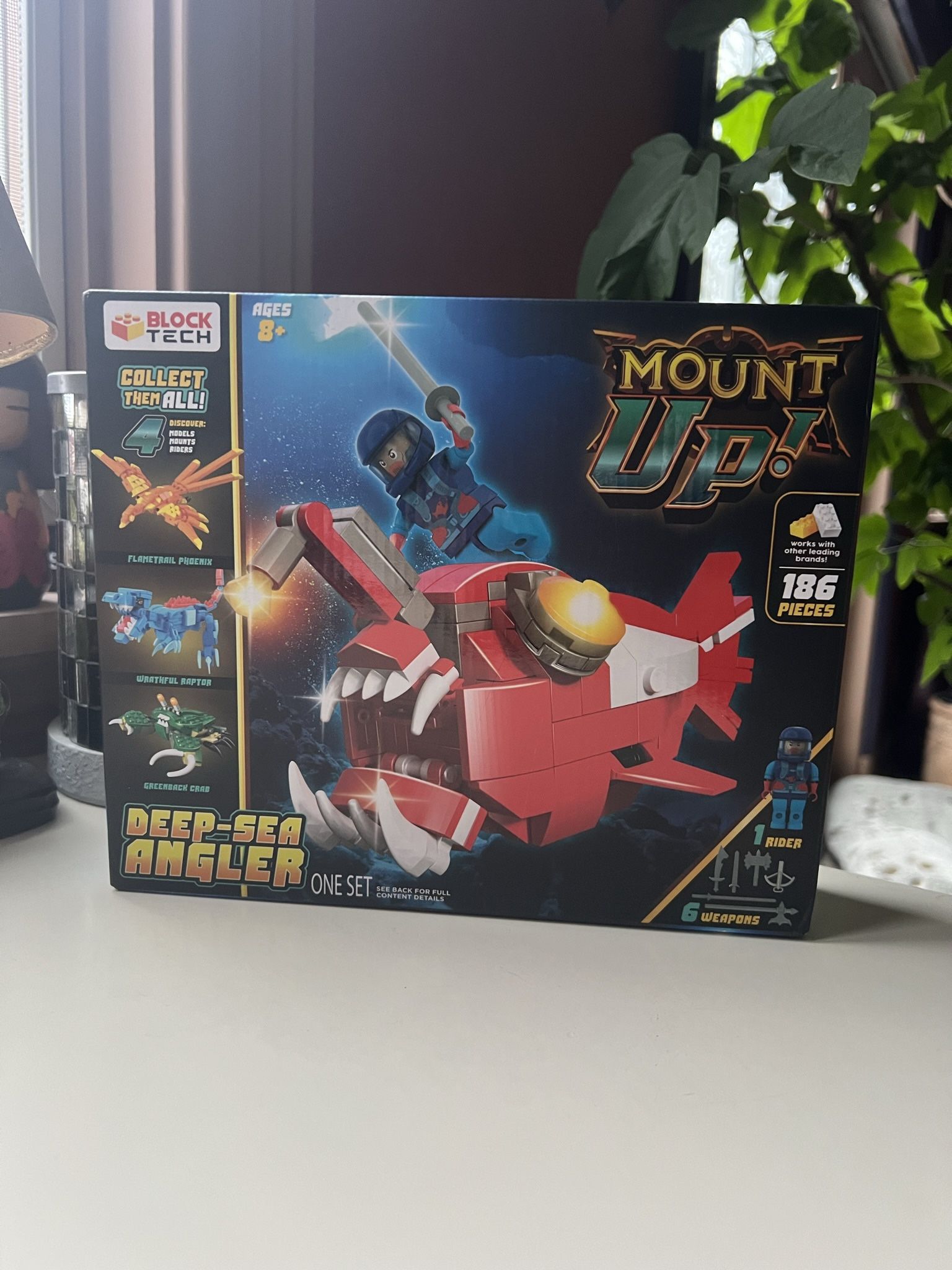 Block Tech Mount Up Deep-Sea Angler Building Set 186 Pcs New Open Box