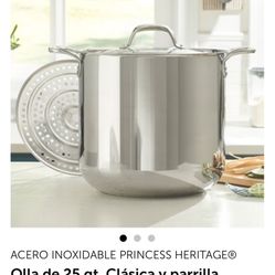 Princess House 25 Qt Olla Tamalera 
