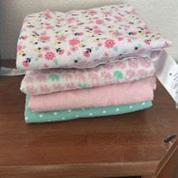 4 Girl Swaddle Blankets