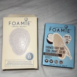 Foamie Coconut & Cacao Butter Shower Body Bar and Travel Box NWT