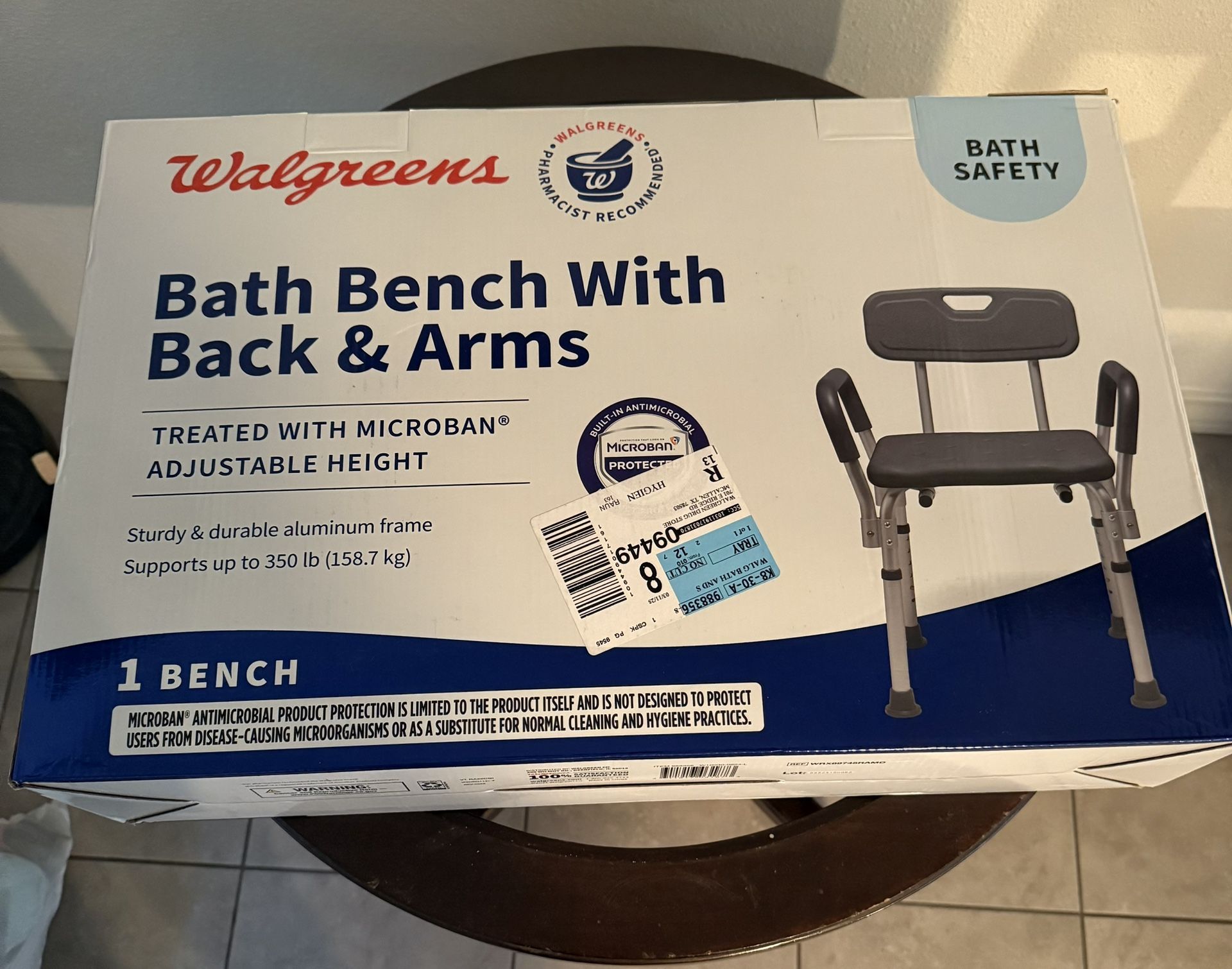 New bath bench
