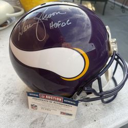 Warren moon signed full size helmet