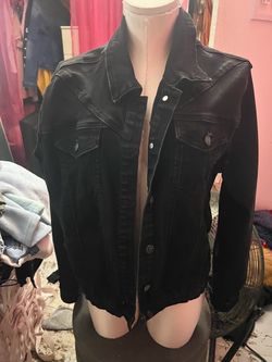 Black denim jacket