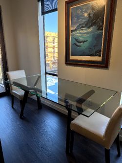 Dining table and chairs from Crate and Barrel