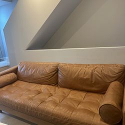 Poly and Bark Leather Couch