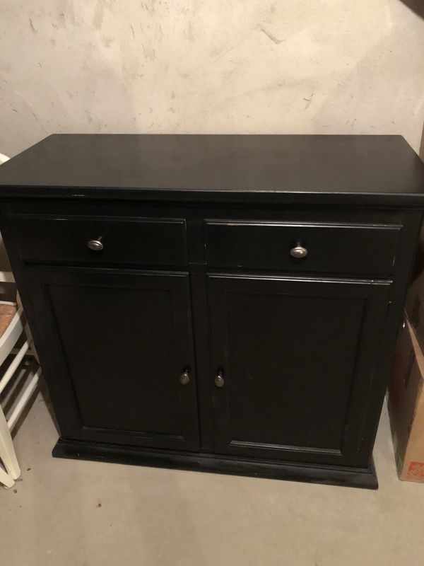Pottery Barn Black Wood 2 Door 2 Drawer Cabinet For Sale In Port Chester Ny Offerup