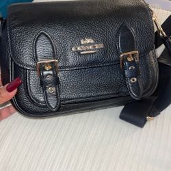 Black Leather Purse (Coach )