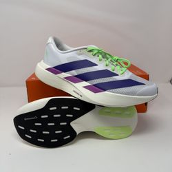 adidas Running Adizero EVO SL sneakers in white and purple women’s size 7