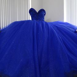 Morilee Quinceanera Dress Small In Royal Blue 