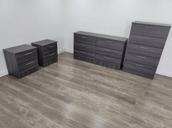 DRESSER, CHEST AND TWO NIGHSTANDS