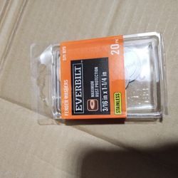 Everbilt Maximum Rust Protection. 3/16 X 1/14. Stainless Steel Fender Washers.