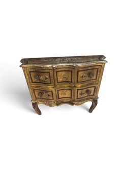 Vintage Venetian Style Bombe Commode dresser