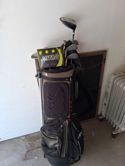 Golf clubs with bag