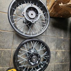 10 Inch 1.6x10" Front Wheel Rim 12mm Axle MX 50 70 90 110CC DIRT BIKE Parts