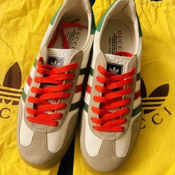 adidas x GUCCI GAZELLE leather anti-slip wear low top shoes all size10 