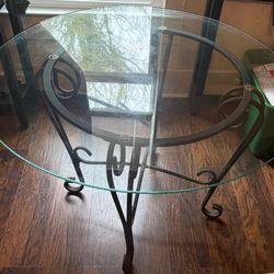 3 glass tables