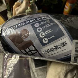 New Bar Stools Velvet Cover 