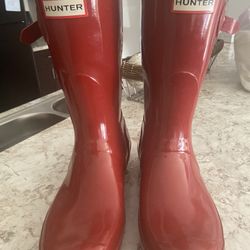 Hunter Red Rain Boots 