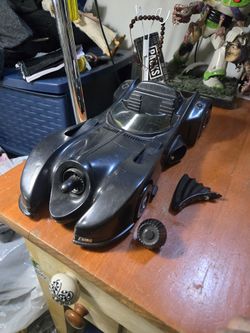 1989 Toy Biz Batman Batmobile, a collectible toy vehicle from the Tim Burton Batman movie. 